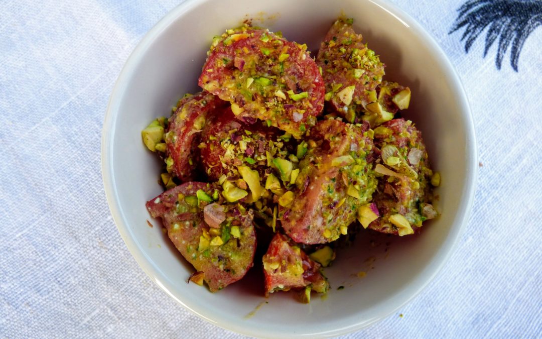 Tomato Salad with Parsley, Feta & Pistachio – Guest Post by Joanna Bourke